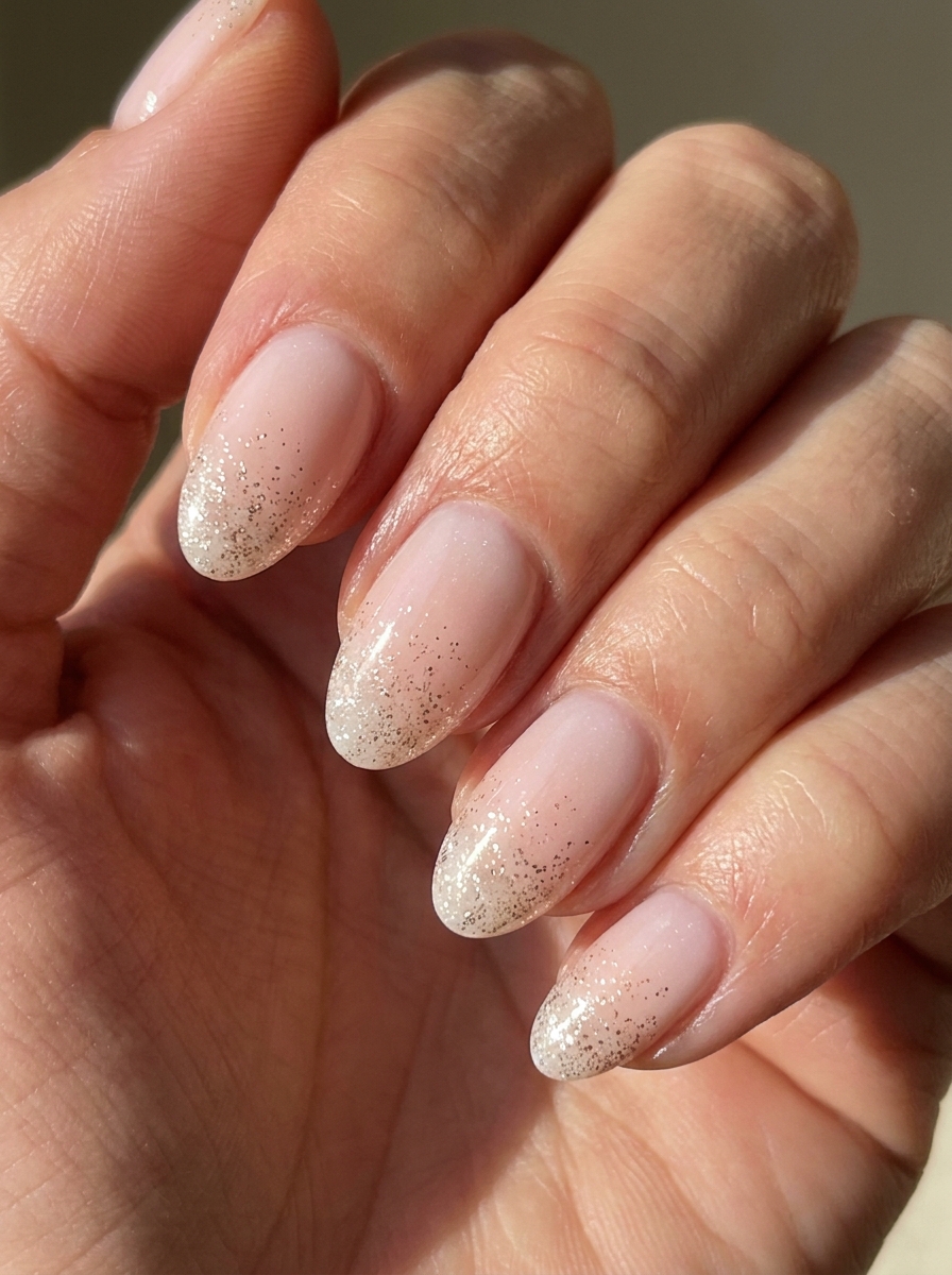 Babyboomer Glitzer Fade als Babyboomer Nägel Ideen Inspiration 2026
